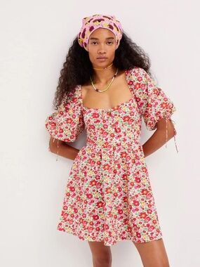 for love and lemons daria denim mini dress For Love And Lemons | Dresses | New Fll Daria Denim Mini Dress
